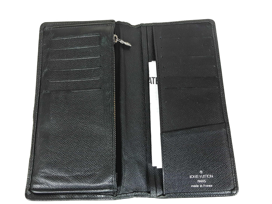 Louis Vuitton Brazza Fold Over Black Wallet