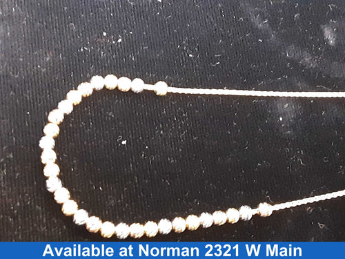 Bead Chain - Tricolor Gold 14k (.585) 4 grams 17 inch