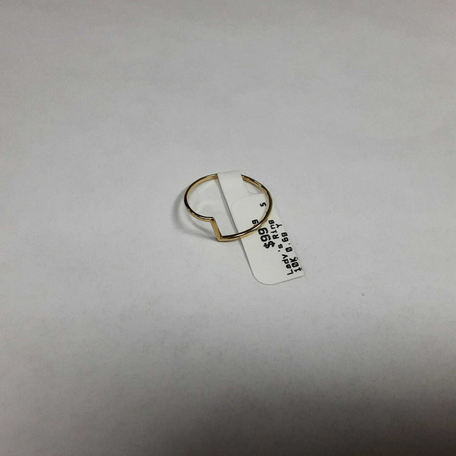 Women's Ring - Solitaire - Yellow Gold 10k (.417) 0.6 grams Size 7
