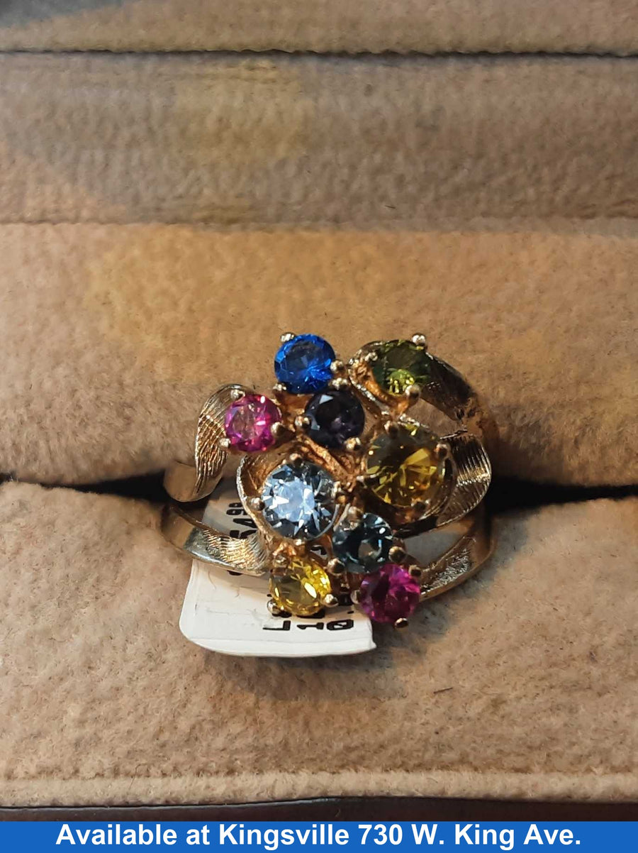 Women's Ring - Mother's - Yellow Gold 10k (.417) 4.3 grams Size 7.5