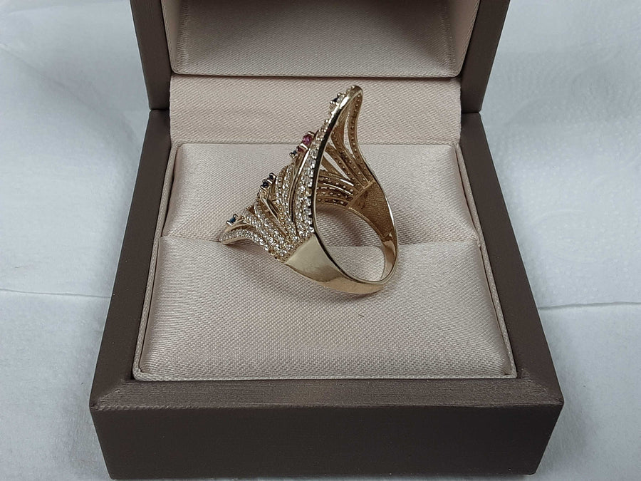 Women's Ring - Yellow Gold 14k (.585) 5.2 grams Size 9.5
