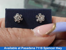 Double Stud Earrings - White Gold 14k (.585) 1.5 grams