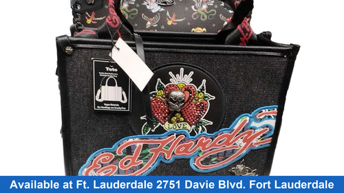 Ed Hardy Tattoo Black Purse / Handbag