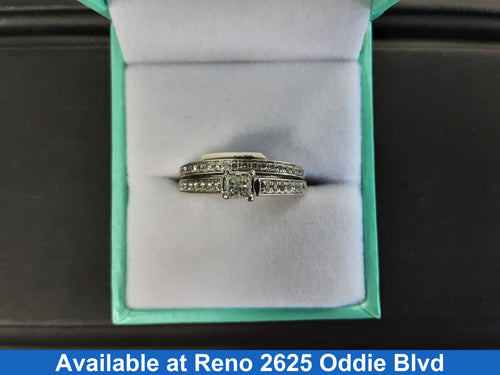 Ring - Engagement Set - White Gold 14k (.585) 4.5 grams Size 7.5