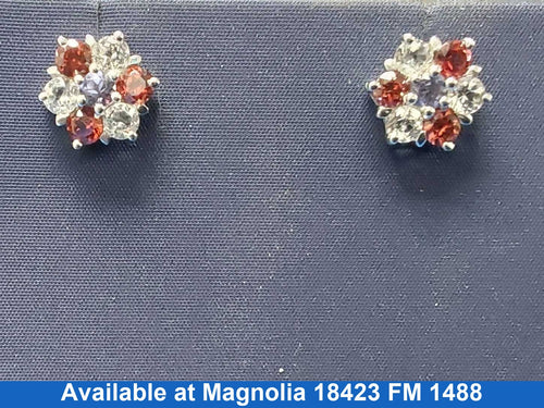 Double Stud Earring - Silver 2.6 grams