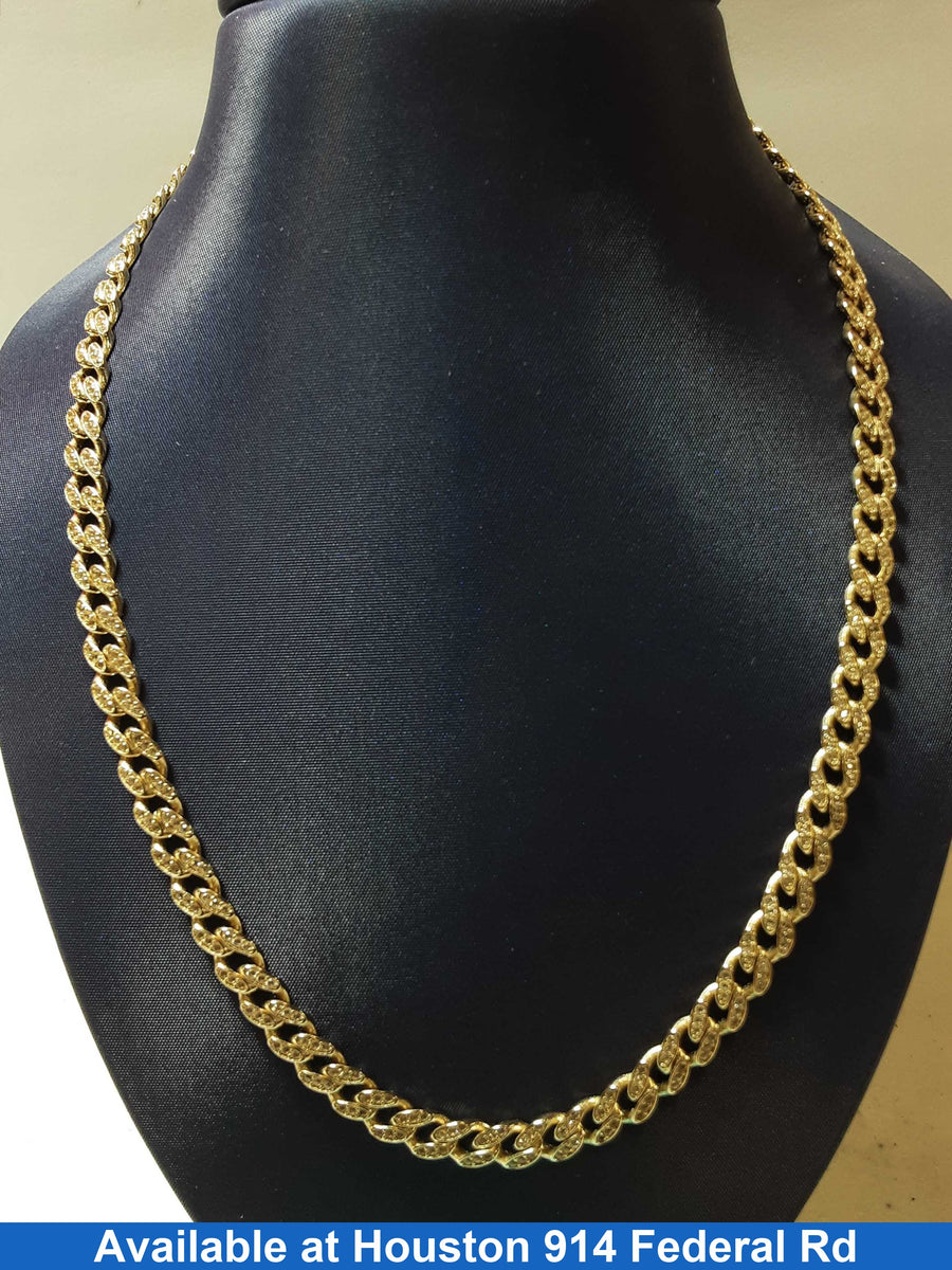 Cuban Link Chain - Yellow Gold 14k (.585) 24.3 grams 22 inch