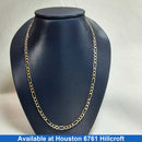 Figaro Chain - Yellow Gold 14k (.585) 7.1 grams 20 inch