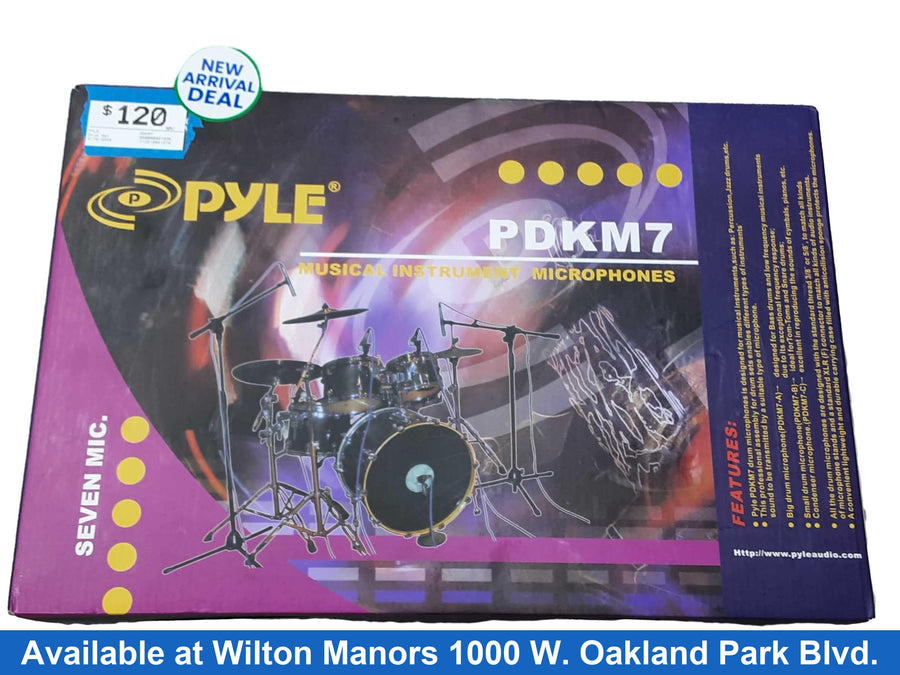 Pyle Pdkm7 Black Drum Set