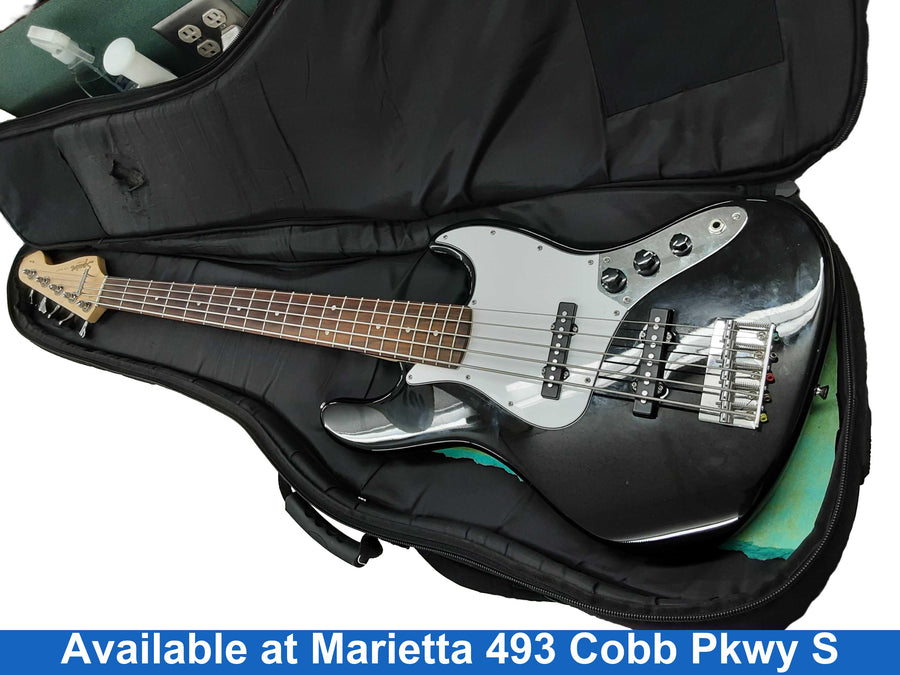 Squier Jazz Bass Black Electric Bass Guitar