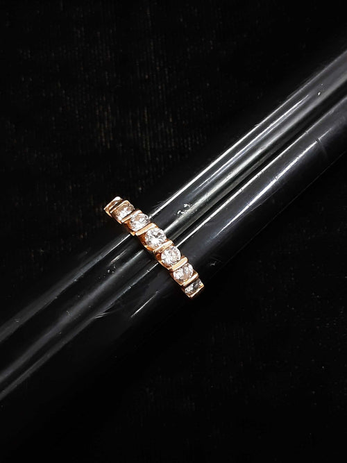 Women's Ring - Anniversary - Yellow Gold 18k (.750) 3.3 grams Size 8