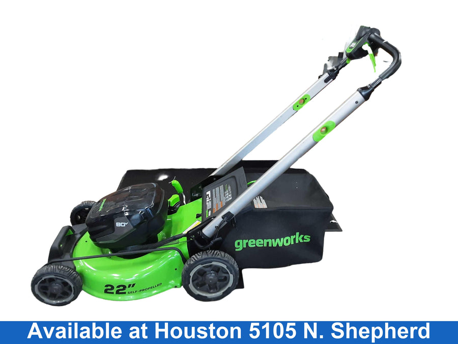 Greenworks Lmb40001 Green Cordless Self Propelled Lawn Mower