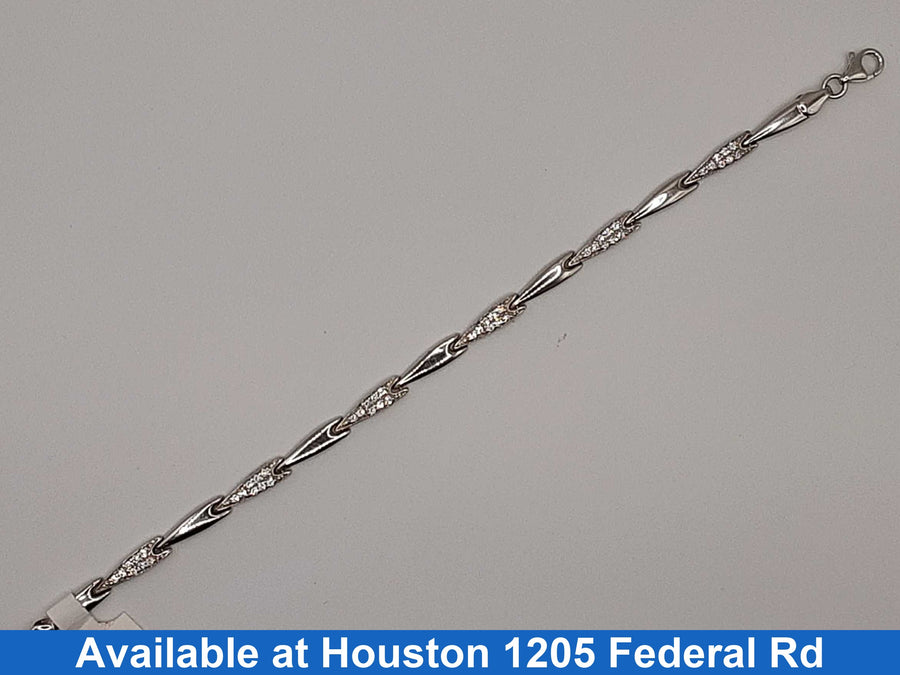 Fox Tail Bracelet - White Gold 14k (.585) 5 grams 6 inch