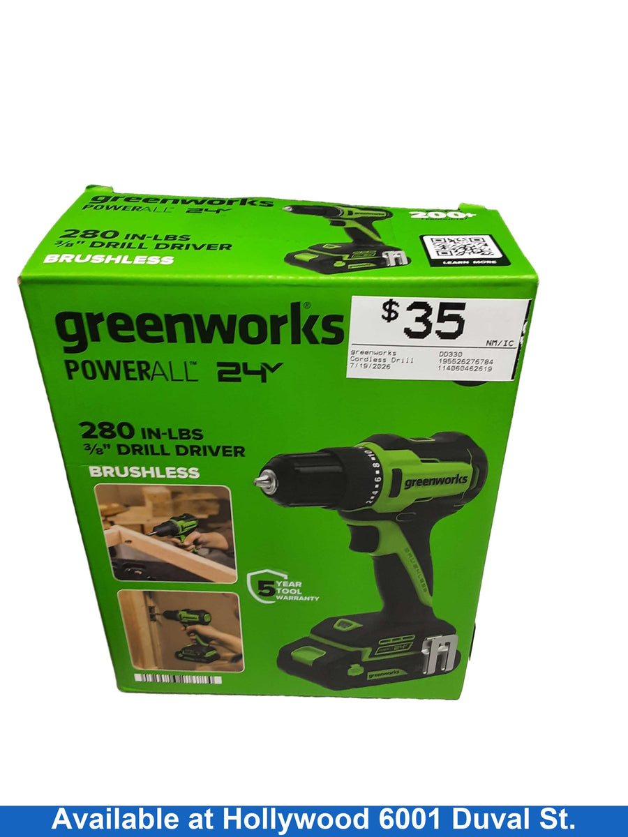Greenworks Dd330 Green Cordless Standard Drill