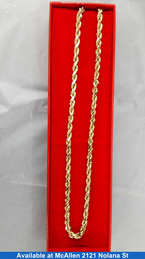 Rope Chain - Yellow Gold 14k (.585) 33.4 grams 20 inch
