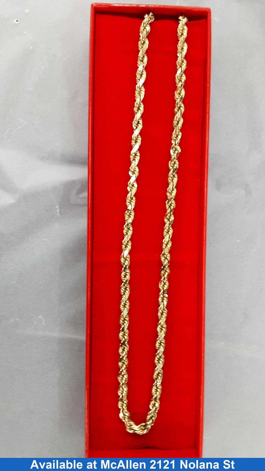 Rope Chain - Yellow Gold 14k (.585) 33.4 grams 20 inch