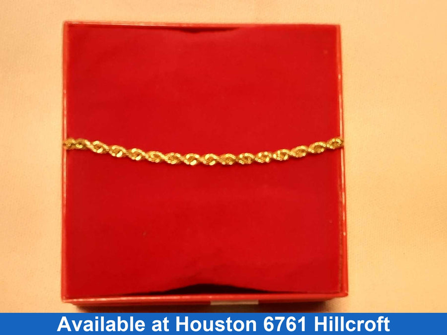 Rope Bracelet - Yellow Gold 14k (.585) 6.4 grams 8 inch