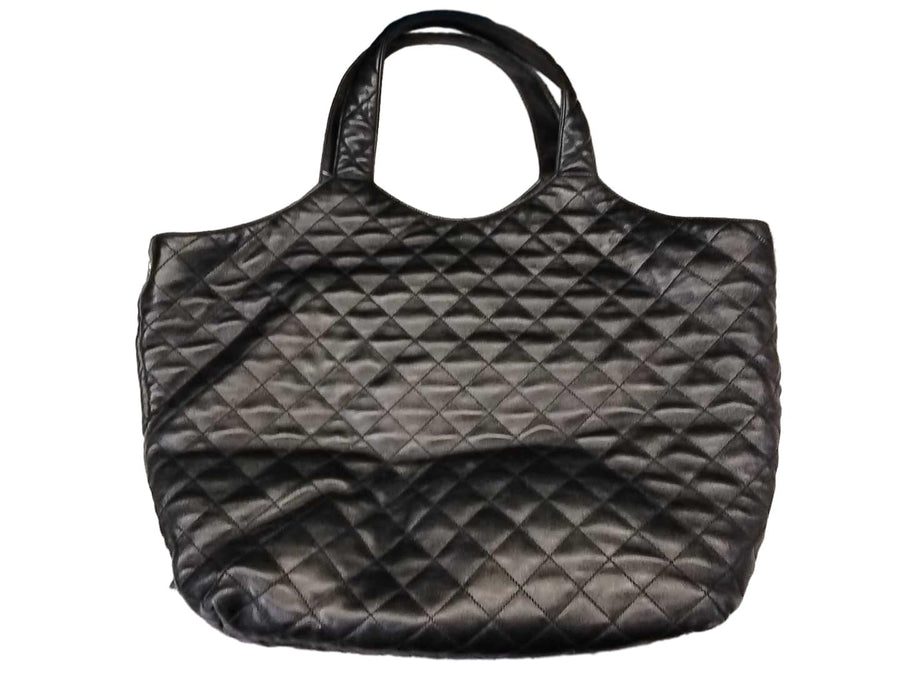 Yves Saint Laurent Quilted Lambskin Icare Tote Black Purse / Handbag