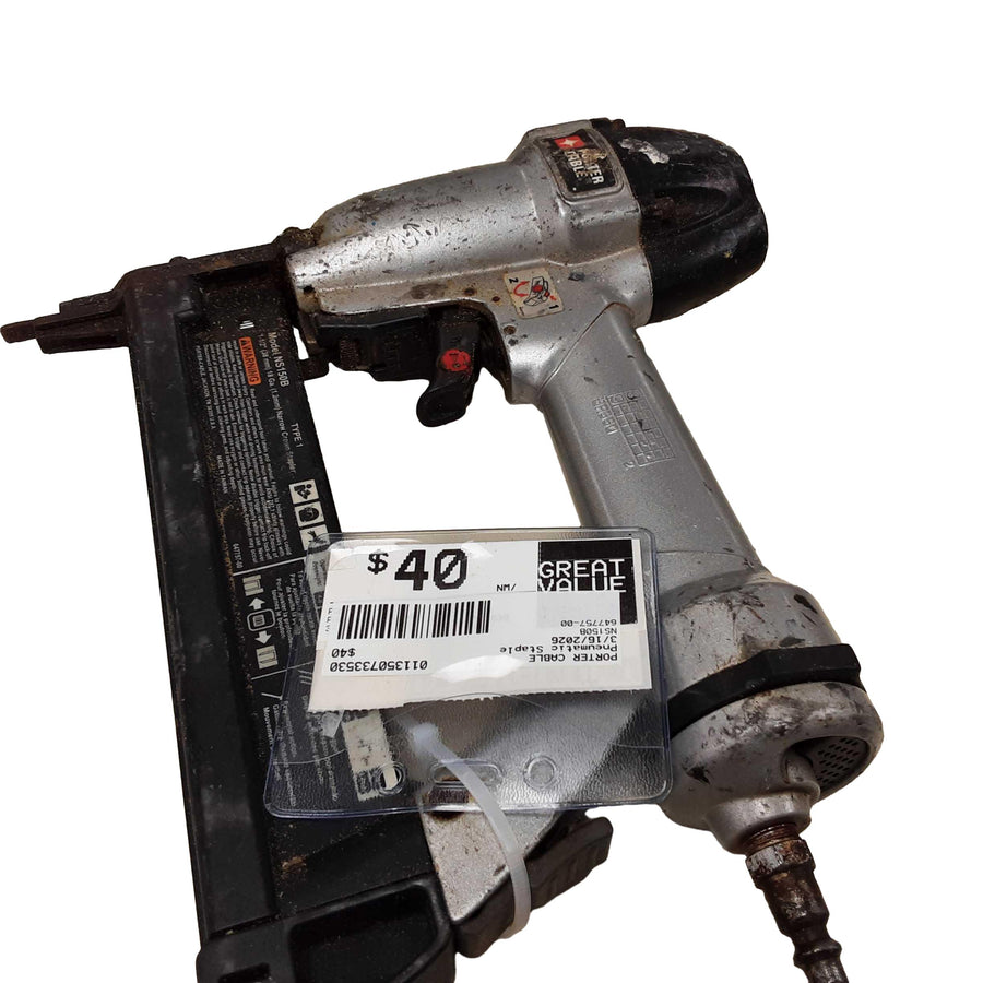 Porter Cable Ns150b Silver Pneumatic Stapler