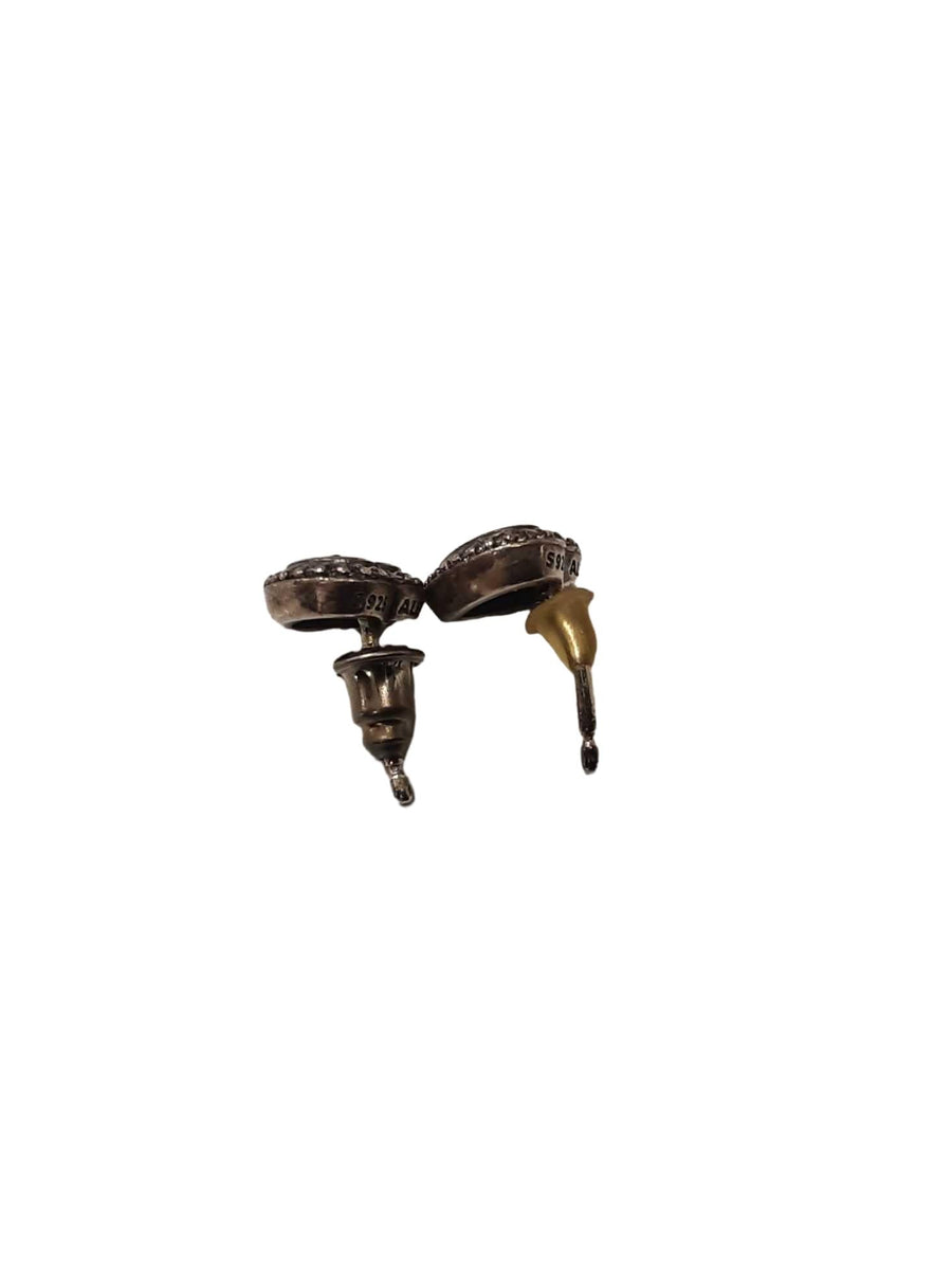 Pandora Elevated Heart Stud Earrings Silver Other Collectible