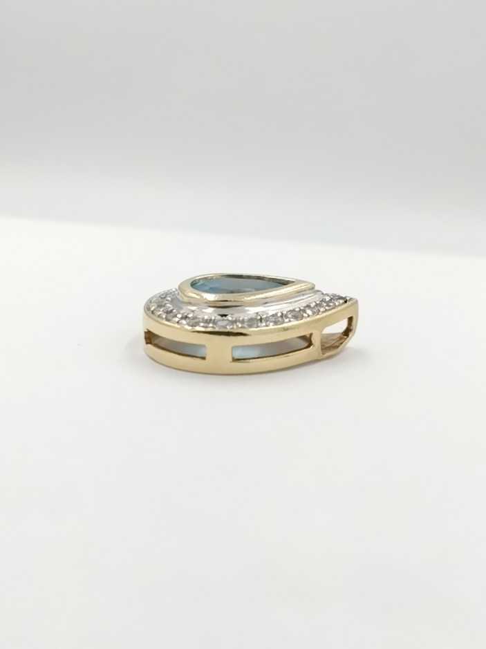 Diamond Pendant - Yellow Gold 14k (.585) 2.4 grams
