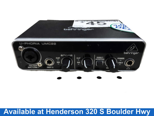 Berhinger Umc22 Black Classic Audio Interface