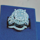 Ring - Engagement Set - White Gold 14k (.585) 14 grams Size 6.5