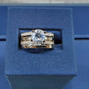Ring - Wedding Set - Yellow Gold 14k (.585) 3.1 grams Size 8.5