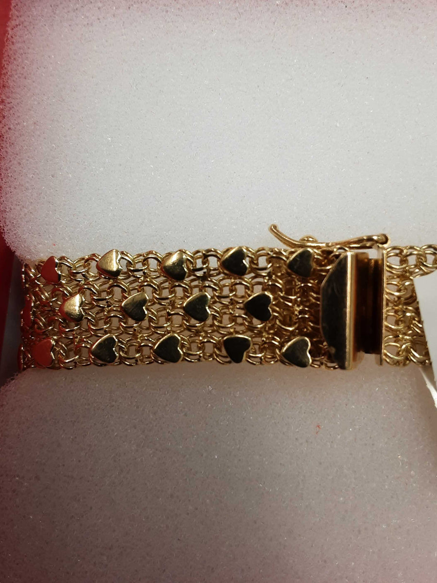 ID Bracelet - Tricolor Gold 14k (.585) 19.9 grams 7 inch