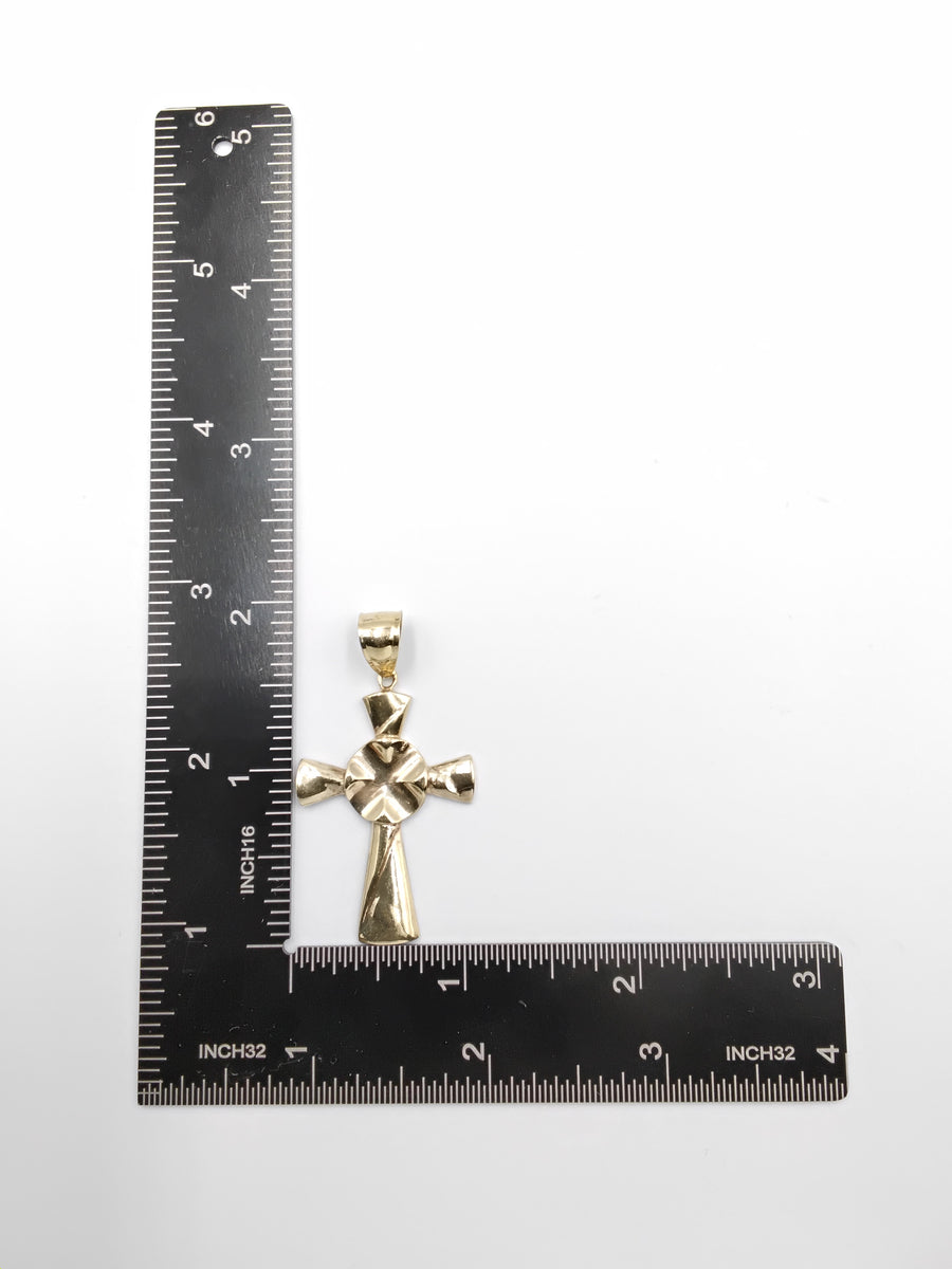 Yellow 10k Gold Cross Pendant (.417) 4.8 grams