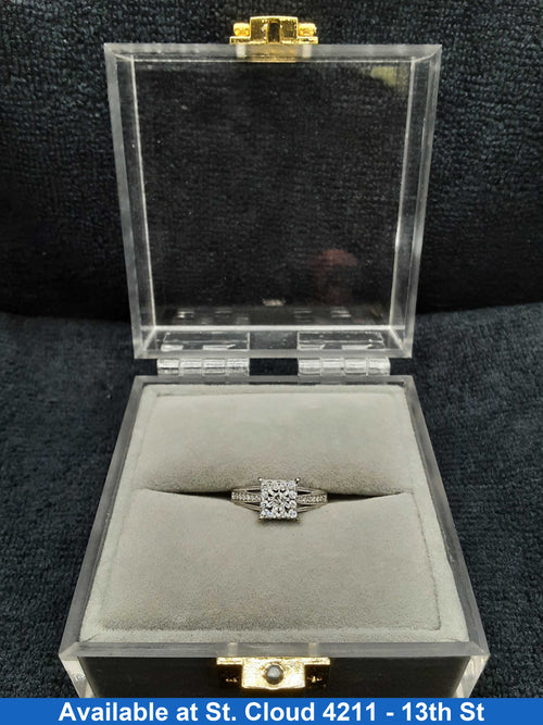 White Gold Square Style Wedding Ring