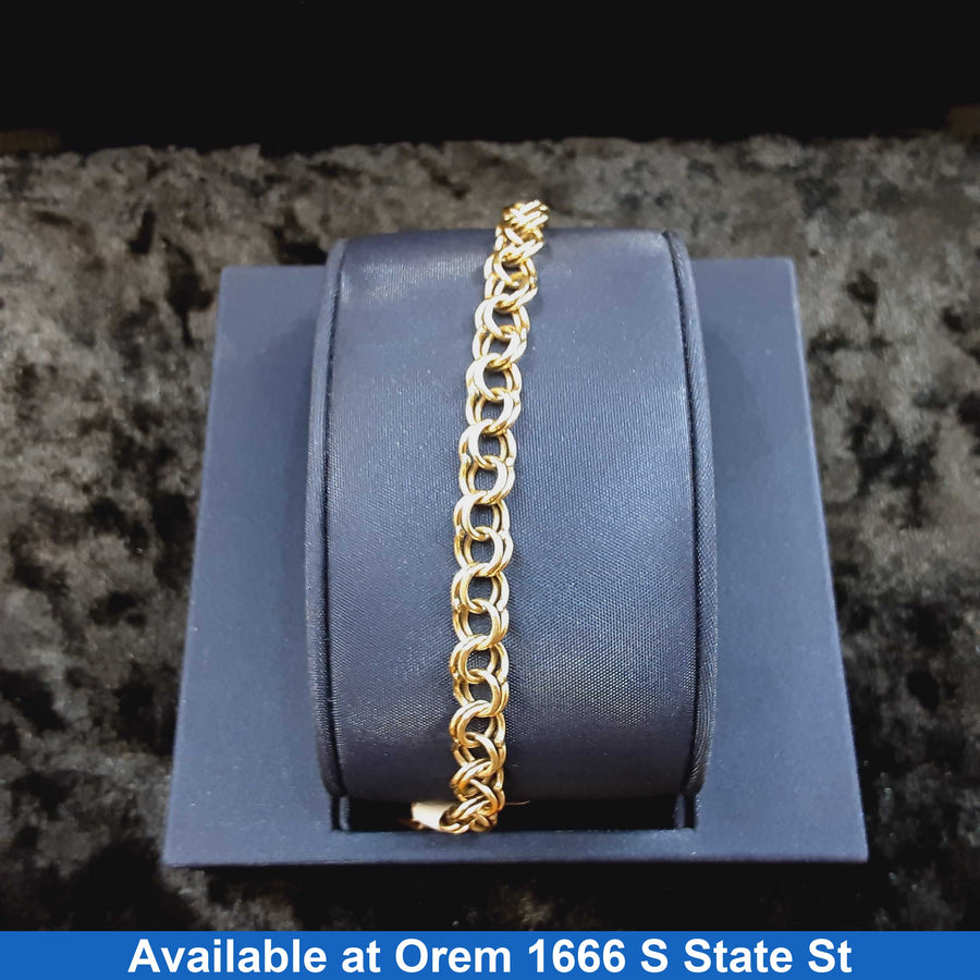 Cable Bracelet - Yellow Gold 14k (.585) 9.9 grams 8 inch