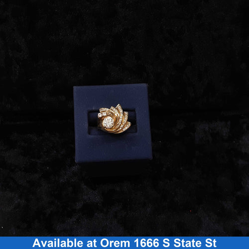 Women's Ring - Yellow Gold 14k (.585) 6.2 grams Size 20