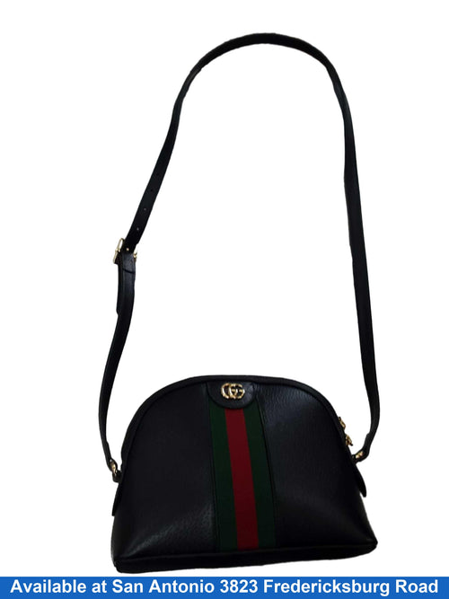 Small Ophidia Dome Gucci Calfskin Shoulder Bag Black Purse / Handbag
