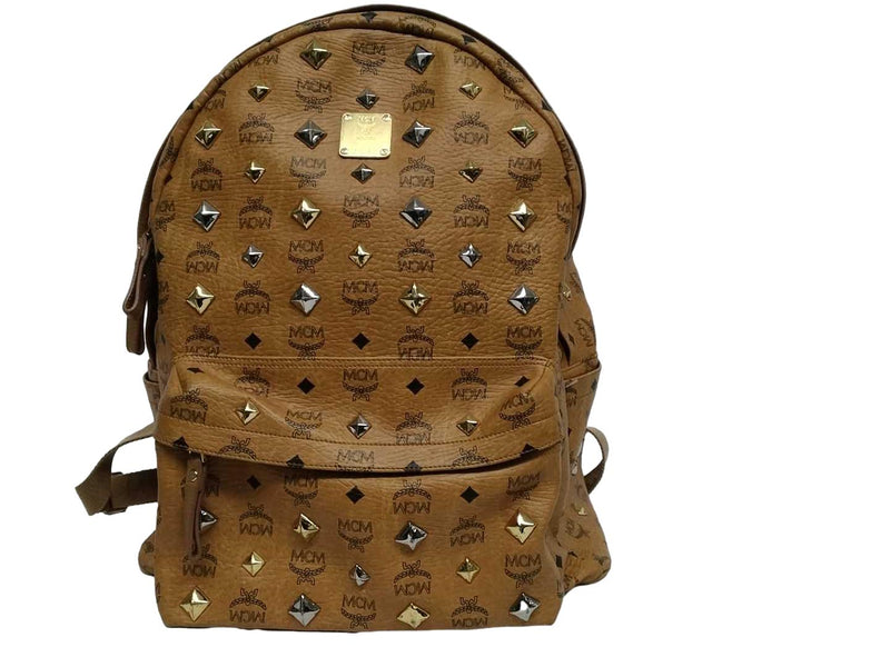 Mcm Stark Backpack In Visetos Brown Backpack / Briefcase / Bag