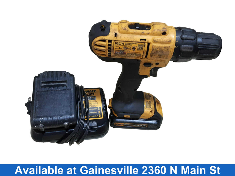 Dewalt Dcd771 Yellow Cordless Standard Drill