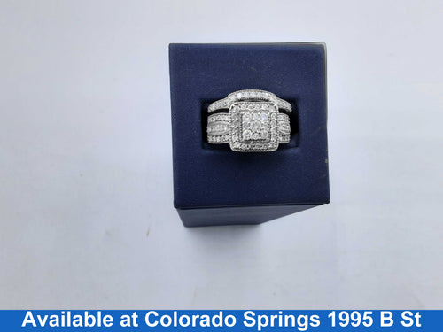 Ring - Engagement Set - White Gold 10k (.417) 5.7 grams Size 9.5