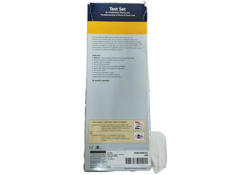 Fluke Ts 19 Yellow Electrical Testing Instrument