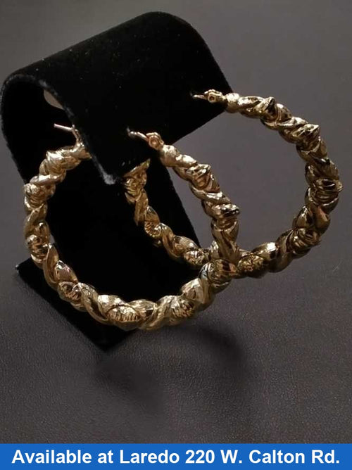 Hoop Earrings - Yellow Gold 10k (.417) 6.1 grams
