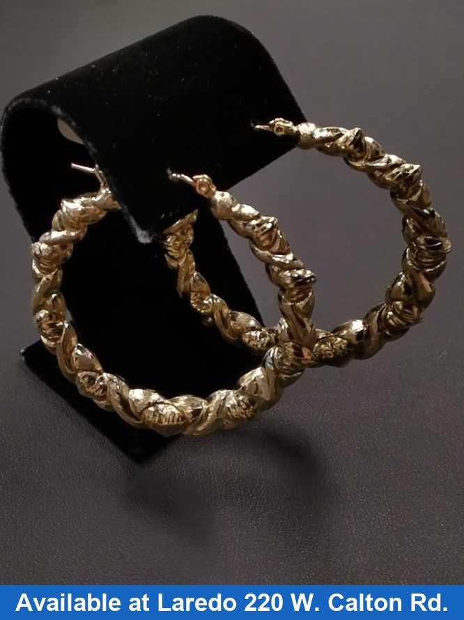 Hoop Earrings - Yellow Gold 10k (.417) 6.1 grams