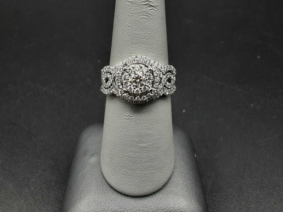 Ring - Wedding Band - White Gold 14k (.585) 10.8 grams Size 7.5