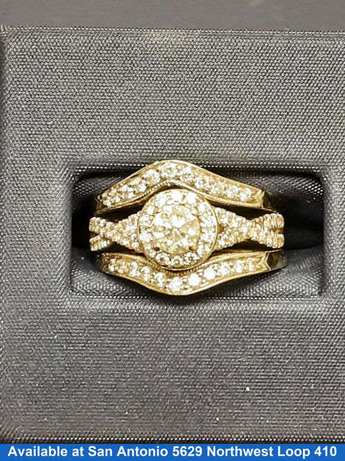 Ring - Engagement Set - White Gold 14k (.585) 7.7 grams Size 7