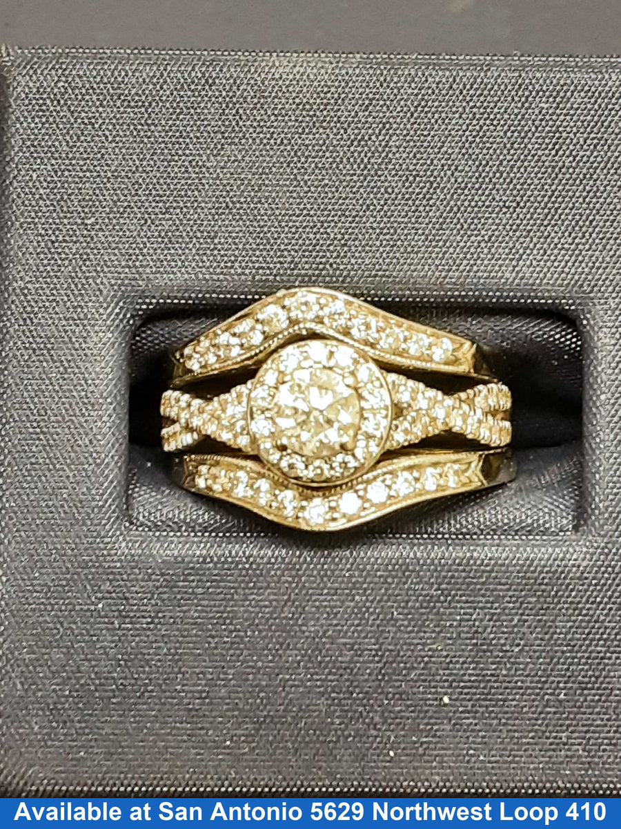 Ring - Engagement Set - White Gold 14k (.585) 7.7 grams Size 7
