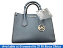 Michael Kors Mercer Small Satchel Bag Blue Purse / Handbag