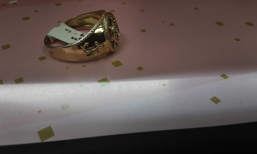 Men's Ring - Yellow Gold 14k (.585) 7 grams Size 12.5