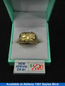 Men's Ring - Yellow Gold 10k (.417) 7.8 grams Size 10