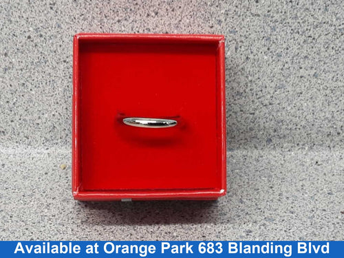 Ring - Wedding Band - White Gold 14k (.585) 3.5 grams Size 9