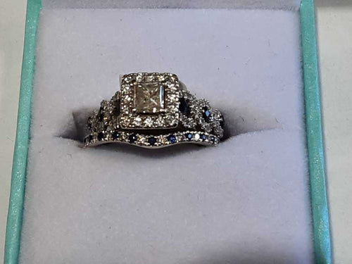 Ring - Engagement Set - White Gold 14k (.585) 6.2 grams Size 6.5
