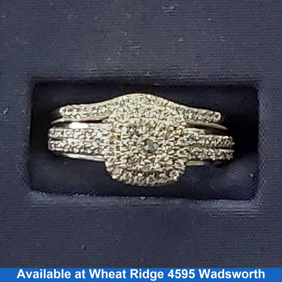 Ring - Engagement Set - White Gold 10k (.417) 5.1 grams Size 7