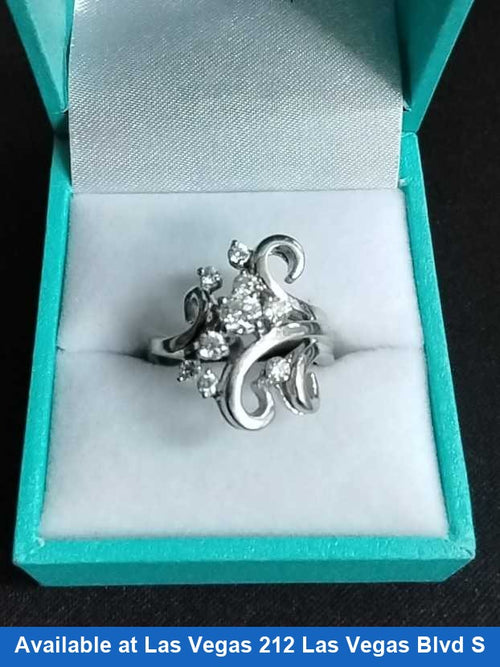 Women's Ring - White Gold 14k (.585) 7.2 grams Size 20