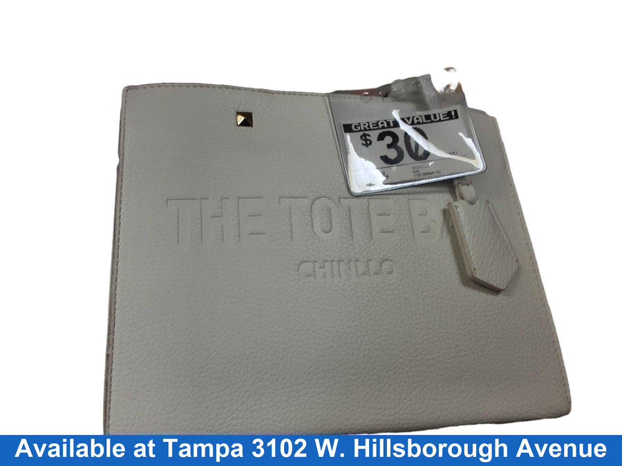 The Tote Bag Chinillo White Purse / Handbag